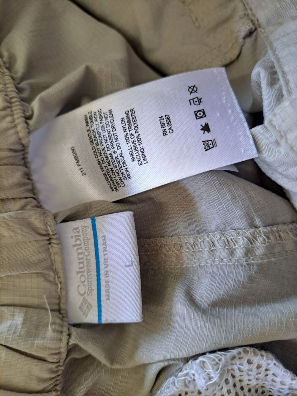 Columbia PFG Convertible Fishing Pants Omni-Shade Zip-Off Shorts Beige Women's L - Picture 8 of 15